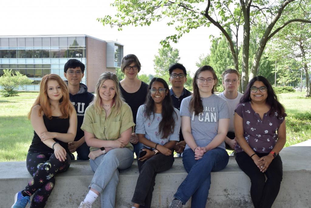 Dr. Rebecca Whelan and Eliza Hanson with their lab team.