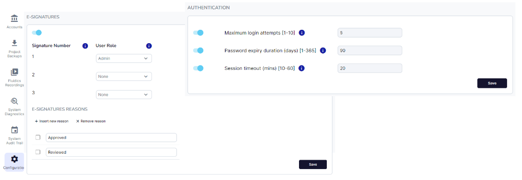 E-signature feature in Alto GxP Suite